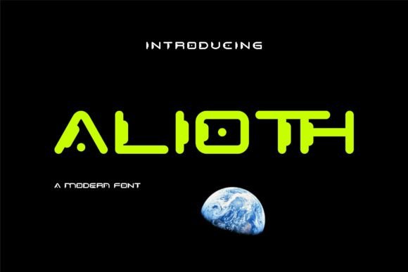 Alioth Typeface Review: Futuristic Decorative Font for Digital Brands