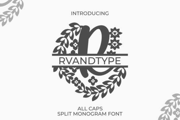 All Caps Split Monogram: A Stylish Decorative Typeface for Makers
