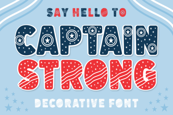 Captain Strong: A Patriotic Decorative Font for Crafters and Sellers