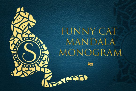 Funny Cat Mandala Monogram: The Creative Font for Playful Branding