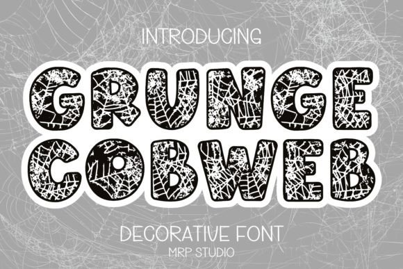 Grunge Cobweb Font: Spooky Style for a Strong Brand Identity