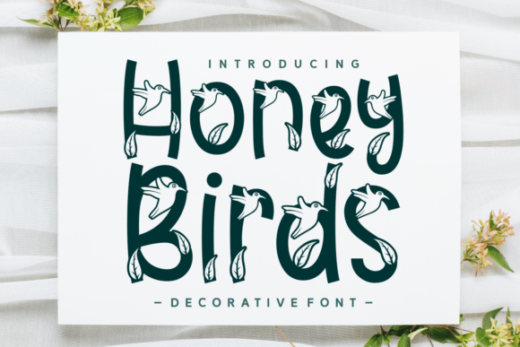 Honey Birds: A Charming Decorative Typeface for Editorial Design