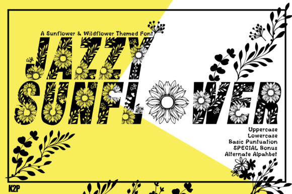 Jazzy Sunflower: A Fresh Decorative Font for Natural Brand Identity
