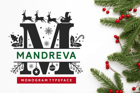 Mandreva: A Festive Decorative Typeface for Holiday Branding