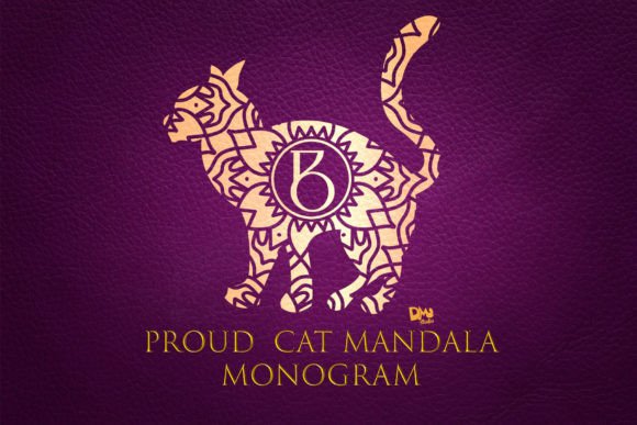 Proud Cat Mandala Monogram: The Purrfect Decorative Typeface for Makers