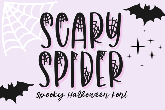 Scary Spider: A Webbed Halloween Font for Editorial Design
