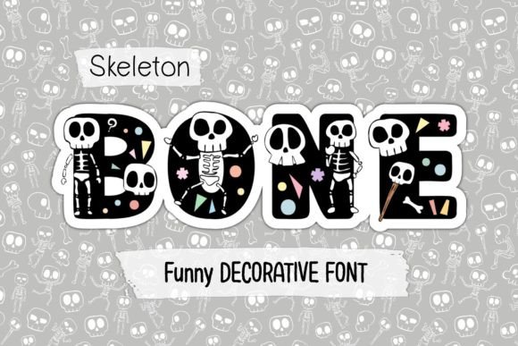 Skeleton Bone: A Whimsical Decorative Typeface for Spooky Branding