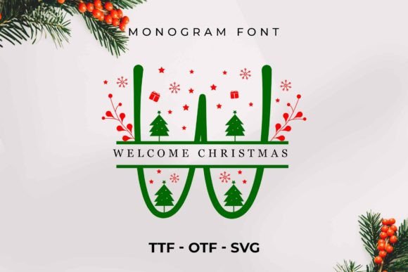 Welcome Christmas Monogram: A Festive Font for Your Brand