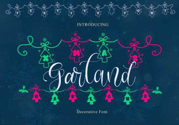 Xmas Garland: A Playful Decorative Font for Festive Branding